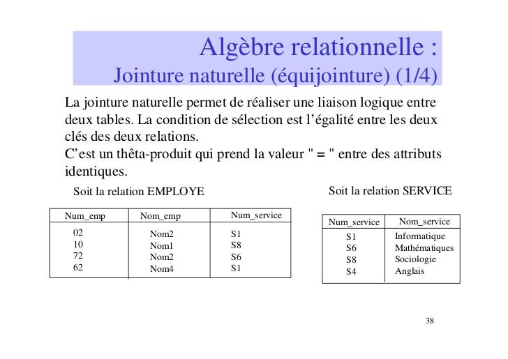 Algebre relationelle