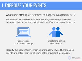 What about offering VIP treatment to bloggers, instagrammers... ?
More likely to be convinced than journalits, they will s...