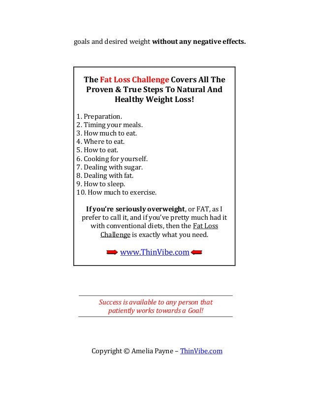 weight loss challenge rules