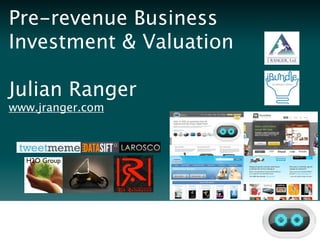 Pre-revenue Business
Investment & Valuation

Julian Ranger
www.jranger.com



  H2O Group
 