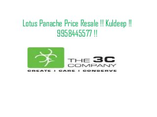 Lotus Panache Price Resale !! Kuldeep !!
9958445577 !!
 