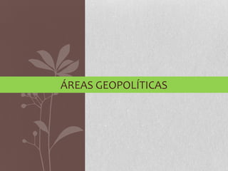 ÁREAS GEOPOLÍTICAS
 