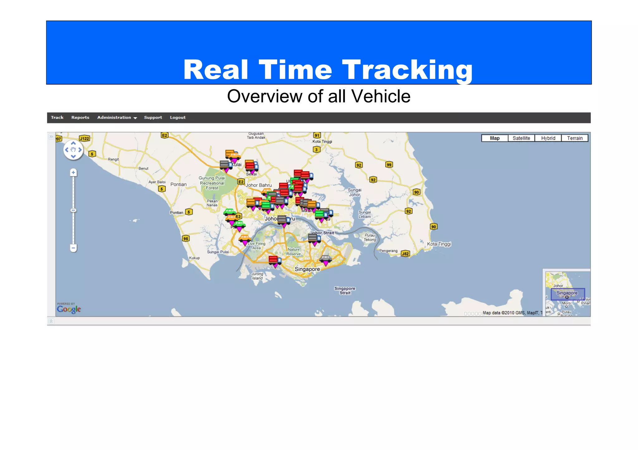 Real Time Tracking
  Overview of all Vehicle
 