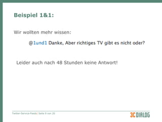 Beispiel 1&1: Wir wollten mehr wissen: Leider auch nach 48 Stunden keine Antwort! 