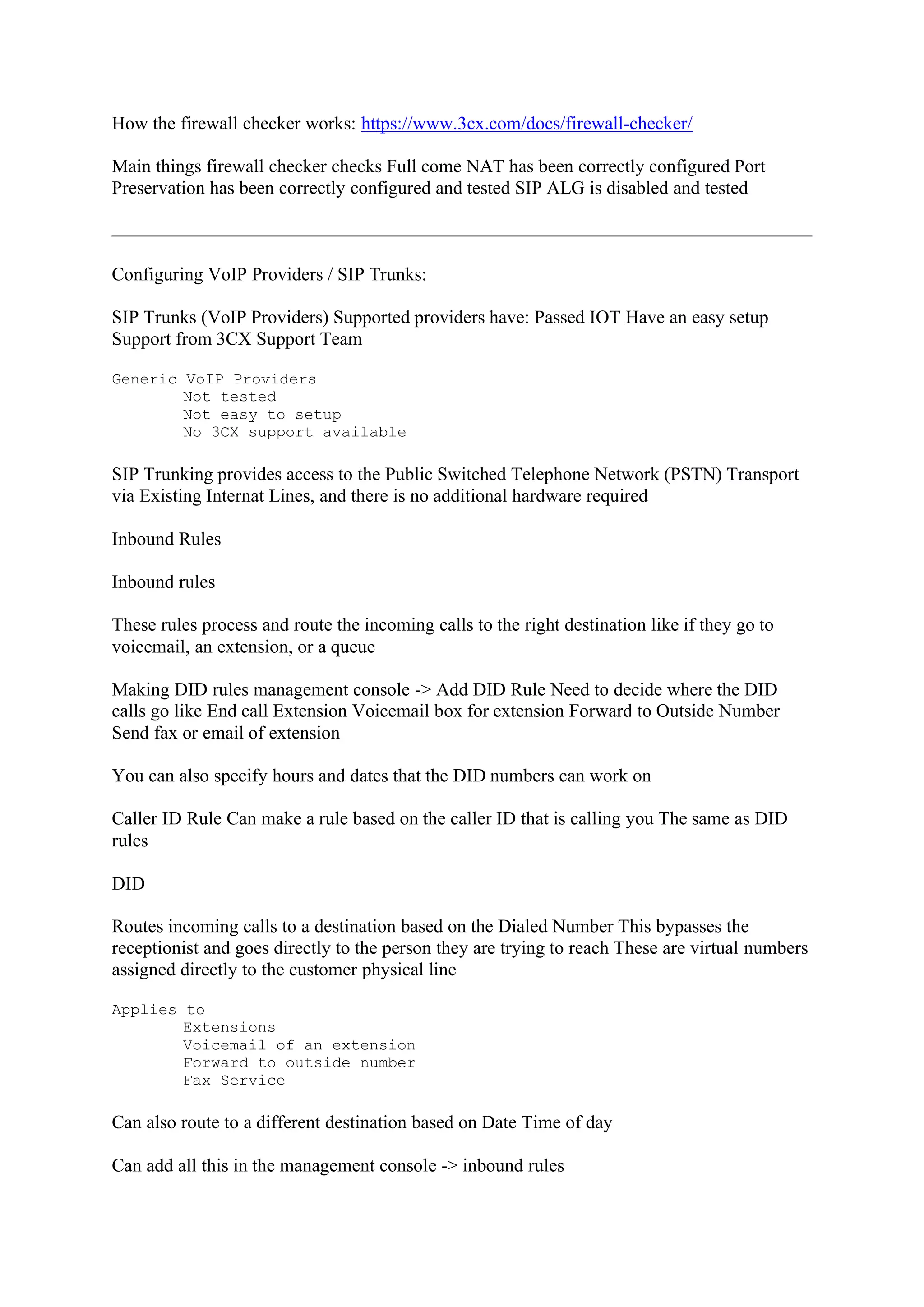 3CX Basic Notes | PDF