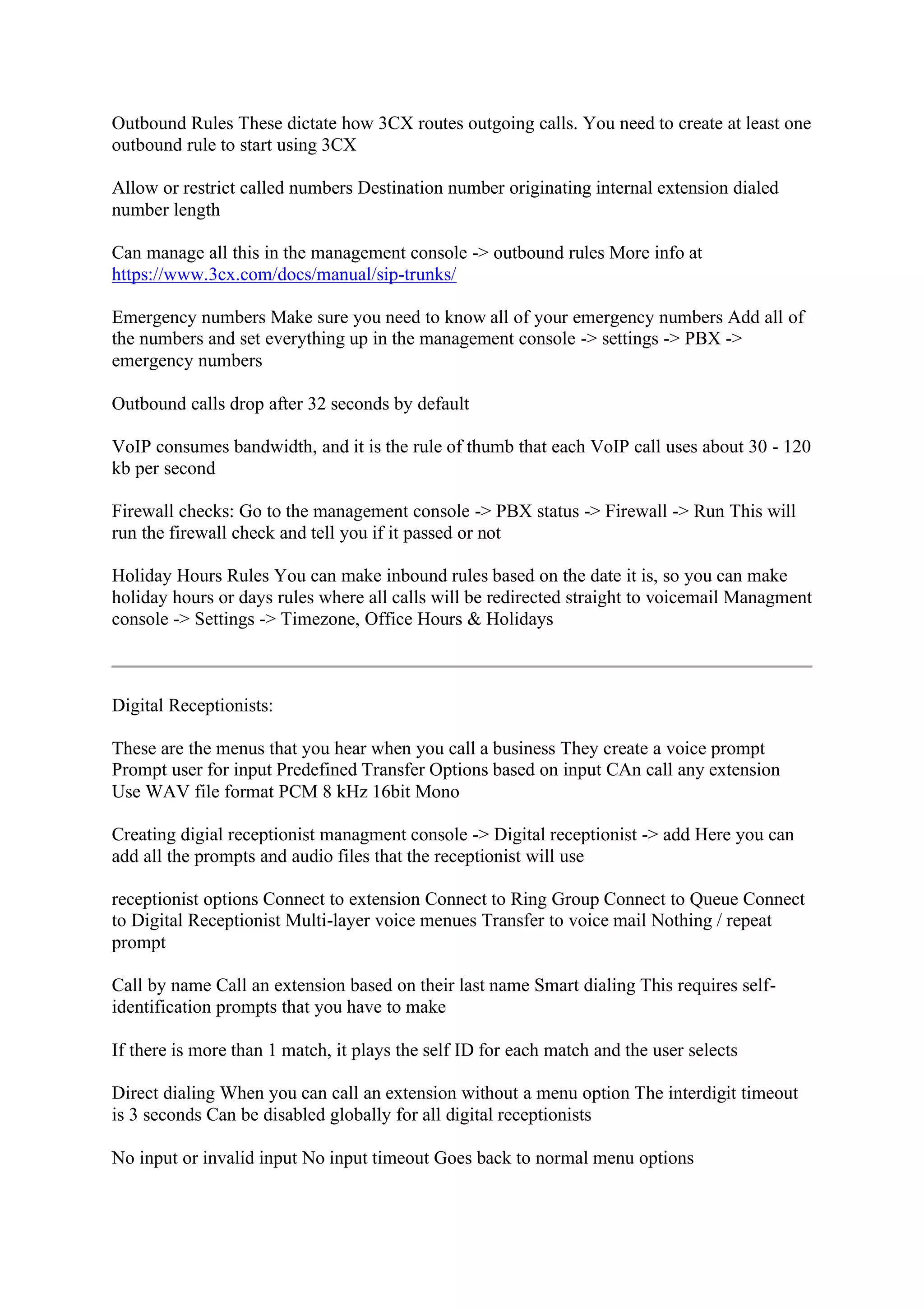 3CX Basic Notes | PDF