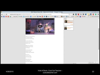 4/28/2015
Vicki A Davis, Cool Cat Teacher -
coolcatteacher.com
22
 