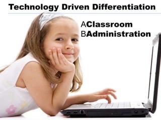 Technology Driven Differentiation
AClassroom
BAdministration
 
