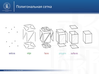 Полигональная сетка

Высшая школа экономики, Москва, 2013

 