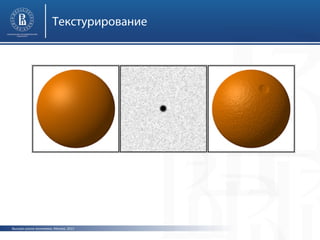 Текстурирование

Высшая школа экономики, Москва, 2013

 