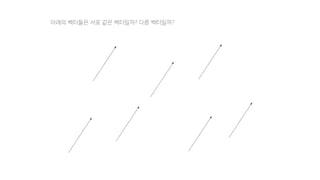 아래의 벡터들은 서로 같은 벡터일까? 다른 벡터일까?
 