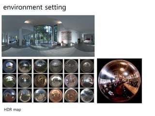 environment setting
HDR map
 