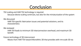 Comprehensive Overview of 3D ICs and Through-Silicon Via (TSV ...