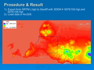 3D Analyst - Watershed and Stream Network | PPT