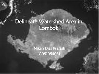 Delineate Watershed Area in Lombok Niken Dias Prasasti G051054031 