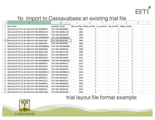 Upload trial file format
1b- Import to Cassavabase an existing trial file
 