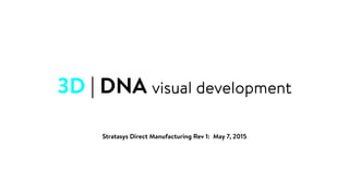 3D | DNA visual development
Stratasys Direct Manufacturing Rev 1: May 7, 2015
 