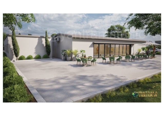 3D Exterior Modeling of Club House Entry and Back Side by Yantram ...
