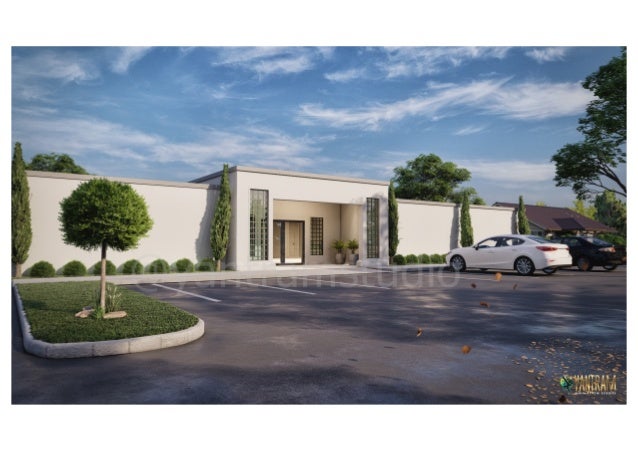 3D Exterior Modeling of Club House Entry and Back Side by Yantram ...