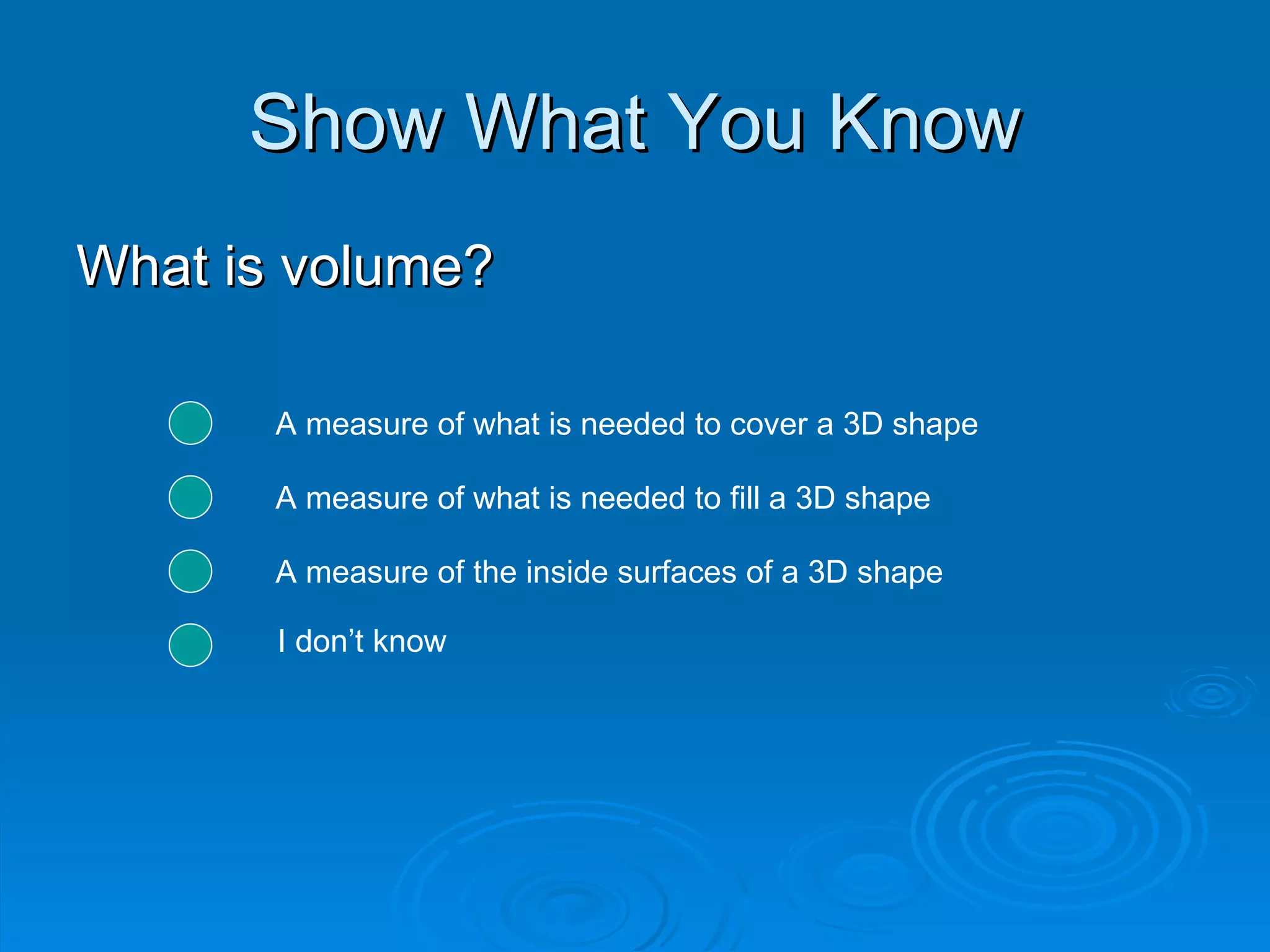 3D Figures- volume and surface area | PPT