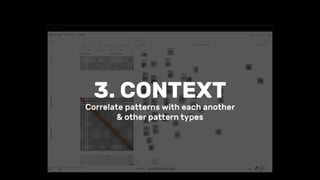 3. CONTEXT
Correlate patterns with each another
& other pattern types
 