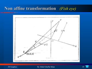 Non affine transformation    (Fish eye)   