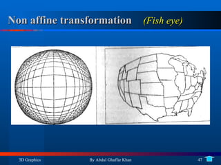 Non affine transformation    (Fish eye)   