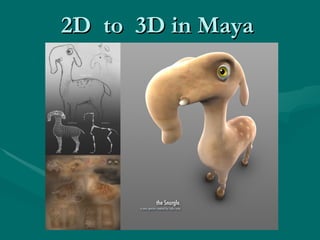 2D  to  3D in Maya 