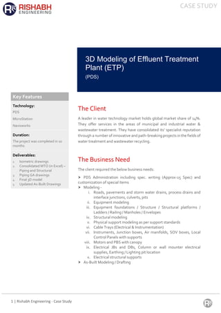 3D Modeling on PDS for Effluent Treatment Plant | PDF