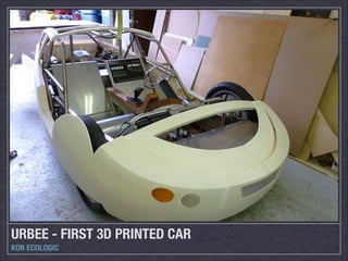 URBEE - FIRST 3D PRINTED CAR
KOR ECOLOGIC

 