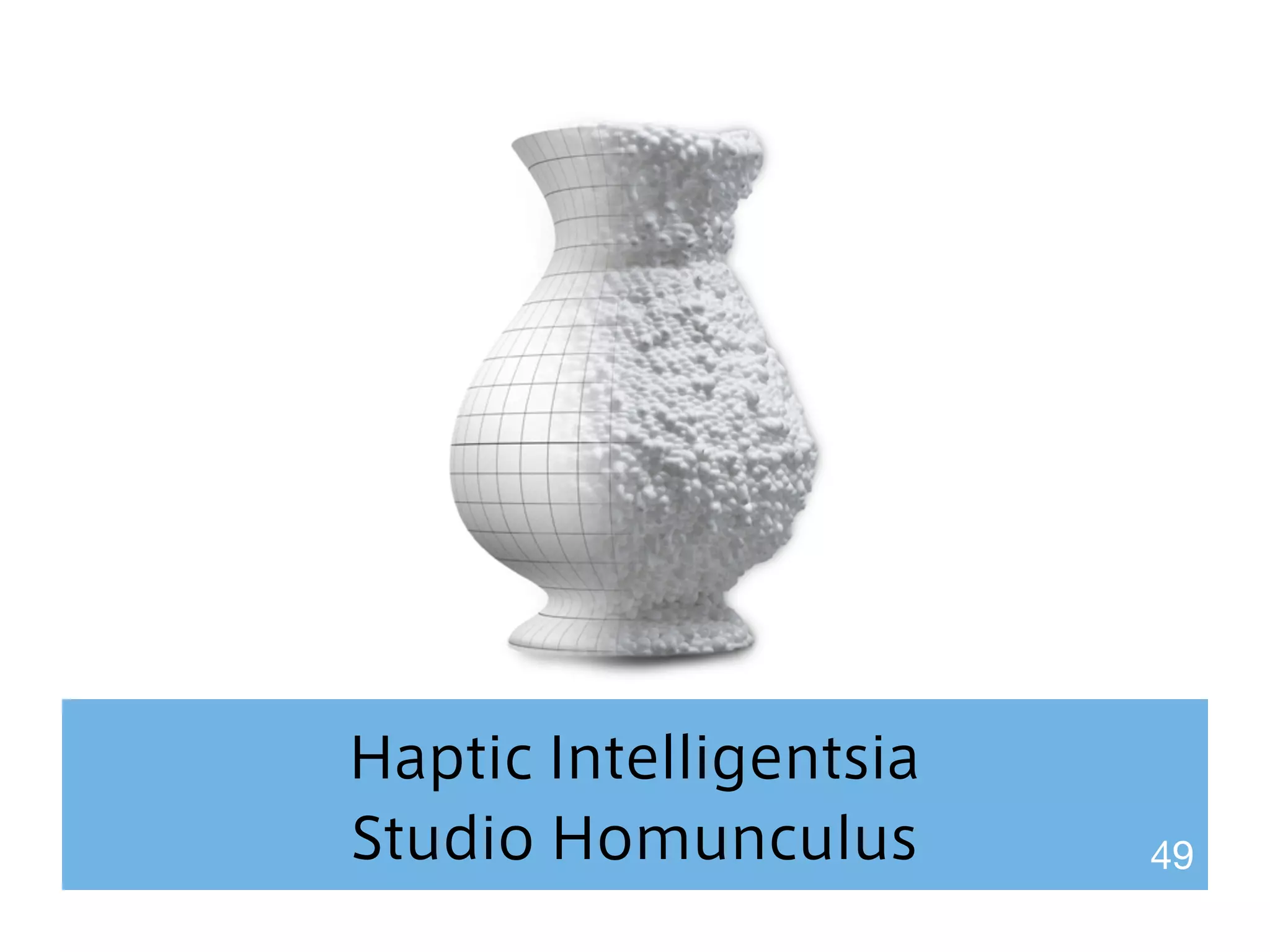 Haptic Intelligentsia 
Studio Homunculus 49 
 