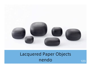 Lacquered Paper Objects 
nendo 123 
 