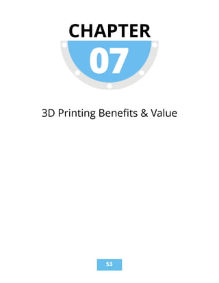3D Printing Beneﬁts & Value
CHAPTER
!53
 