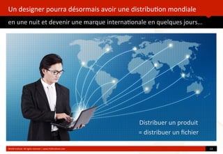 h]p://www.kickstarter.com/projects/1351910088/3doodler-­‐the-­‐worlds-­‐ﬁrst-­‐3d-­‐prin*ng-­‐pen	
  


   L’impression	
  3D	
  
   Une	
  technologie	
  qui	
  n’arrête	
  pas	
  d’évoluer	
  :	
  ex	
  le	
  stylo	
  imprimante	
  3D




   ©HUB	
  Ins*tute.	
  All	
  rights	
  reserved	
  	
  |	
  www.HUBins*tute.com                                                                                                10	
  

jeudi 7 mars 13
 