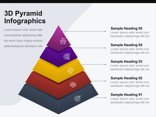 3D Pyramid Infographics: Visualizing Hierarchical Data Effectively | PPTX