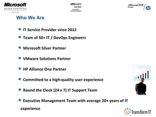 Transform IT services- | PPT
