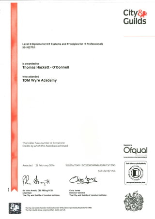 System and Principles Certificate