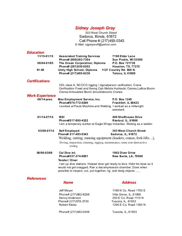 rtf resume