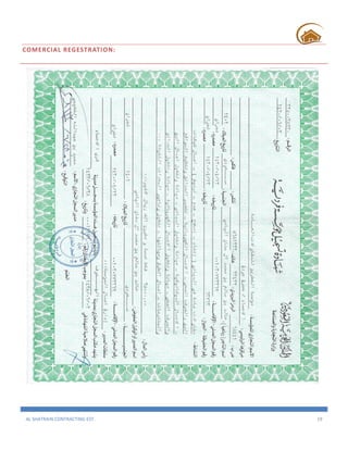 AL SHATRAIN CONTRACTING EST. 19
COMERCIAL REGESTRATION:
 