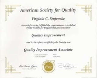 ASQ Quality Improvement Associate