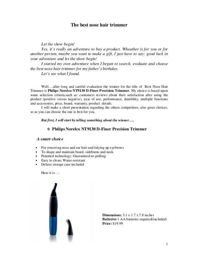 Product Article The Best Nose Hair Trimmer