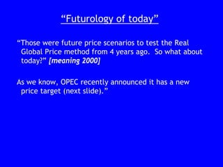 Real Global Price of Oil