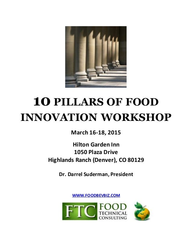 10 Pillars Of Food Innovation Course Description