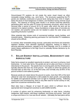 ISI-012 Complete submission to DCENR on Solar Renewable energy, final, 18-Sep-15