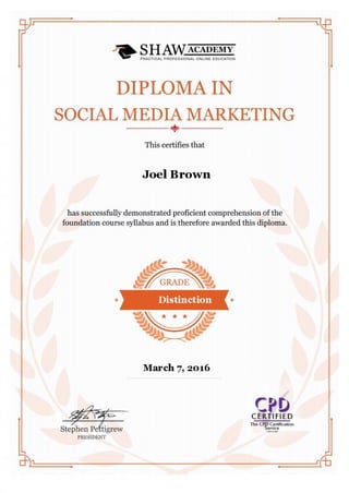 Social Media Marketing Diploma