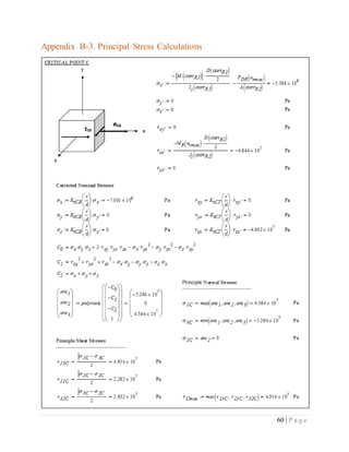 60 | P a g e
Appendix B-3. Principal Stress Calculations
 