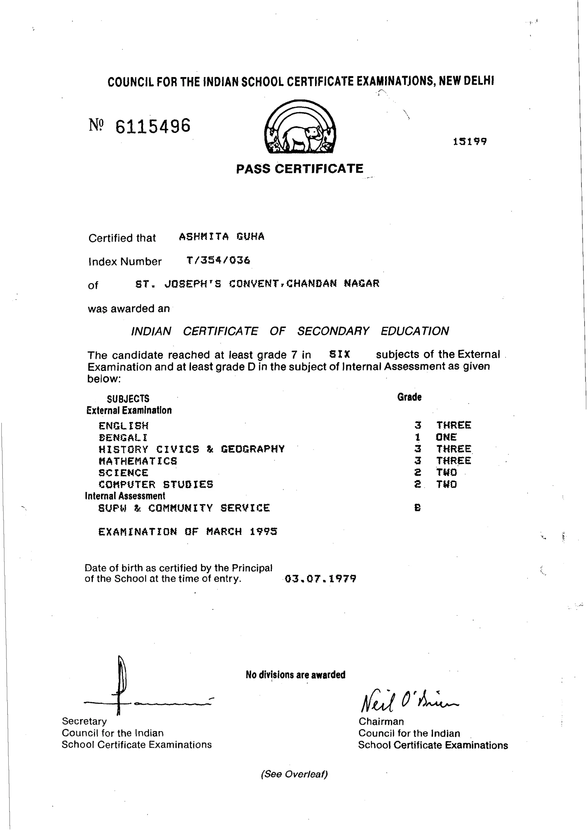 class 10 marksheet and certificate | PDF