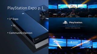 PlayStation Expo p.1
• 1st Expo
• E3
• Community Opinion
 