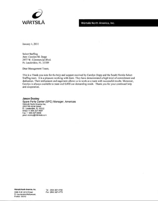 Wartsila Letter