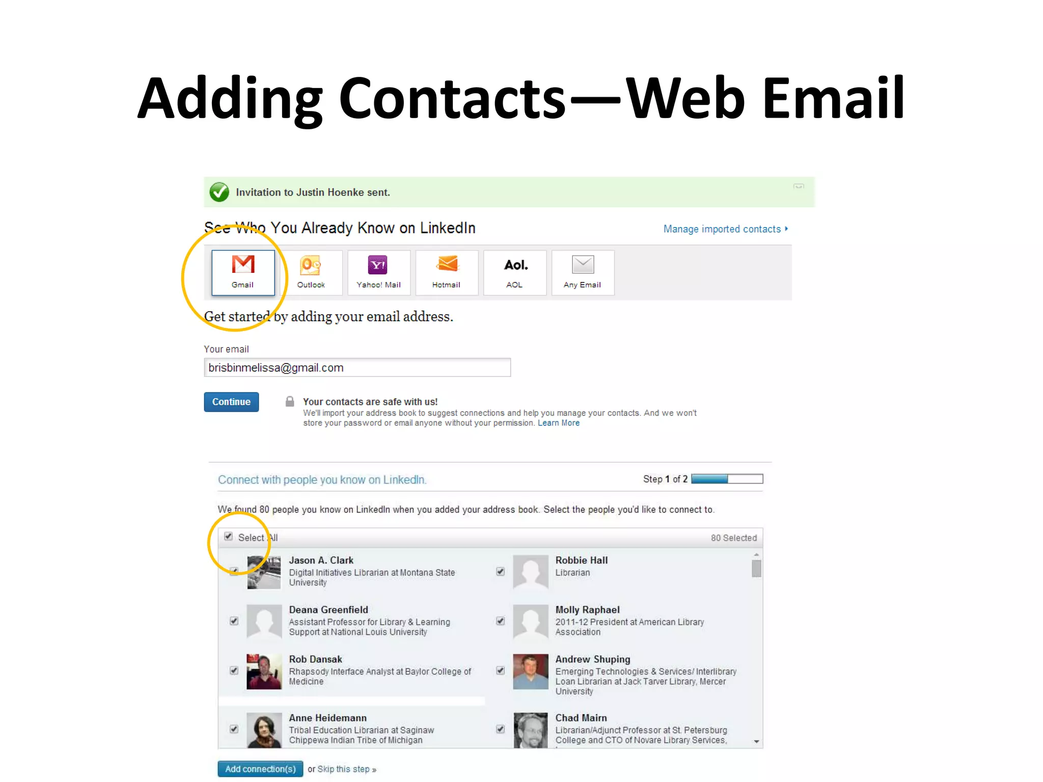 Adding Contacts—Web Email
 